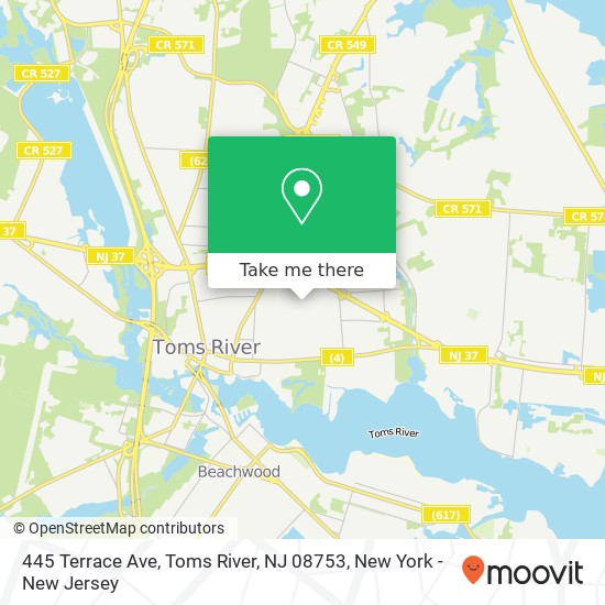 445 Terrace Ave, Toms River, NJ 08753 map