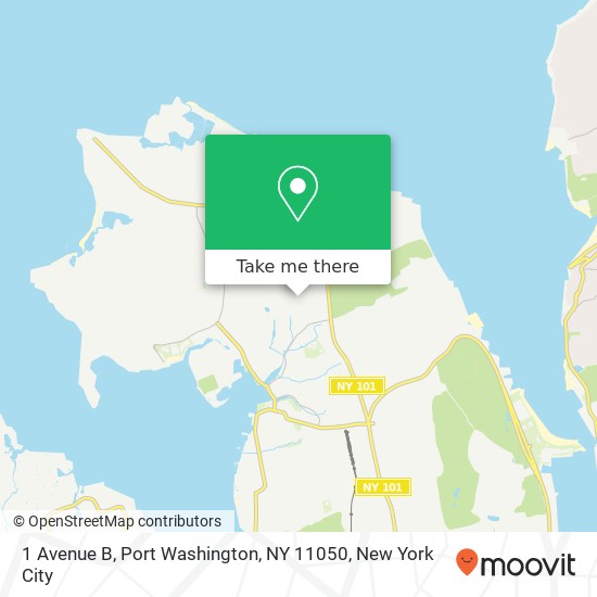 Mapa de 1 Avenue B, Port Washington, NY 11050
