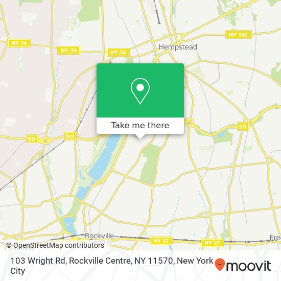 Mapa de 103 Wright Rd, Rockville Centre, NY 11570