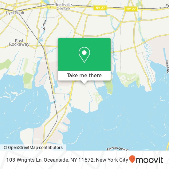 Mapa de 103 Wrights Ln, Oceanside, NY 11572
