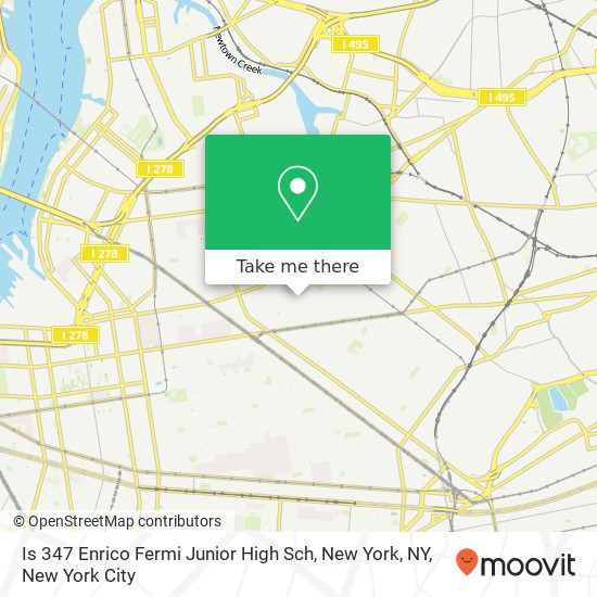 Mapa de Is 347 Enrico Fermi Junior High Sch, New York, NY