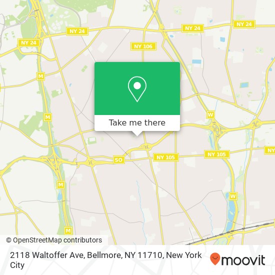 Mapa de 2118 Waltoffer Ave, Bellmore, NY 11710