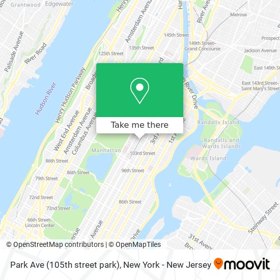 Mapa de Park Ave (105th street park)