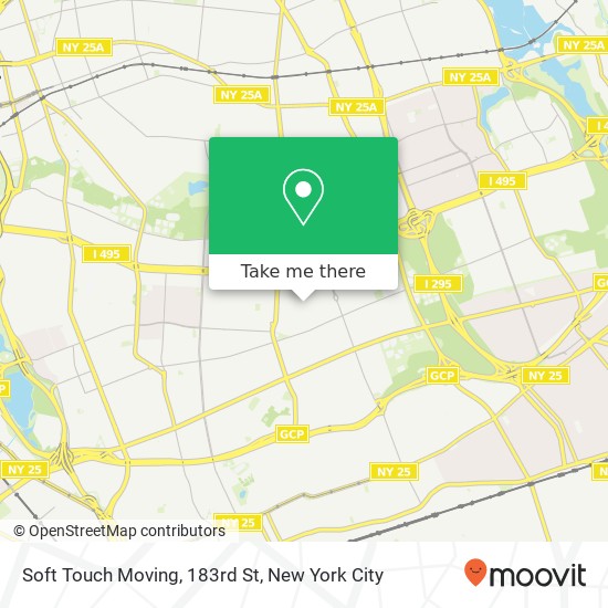 Soft Touch Moving, 183rd St map