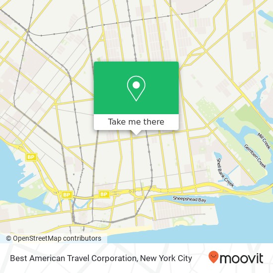 Best American Travel Corporation map