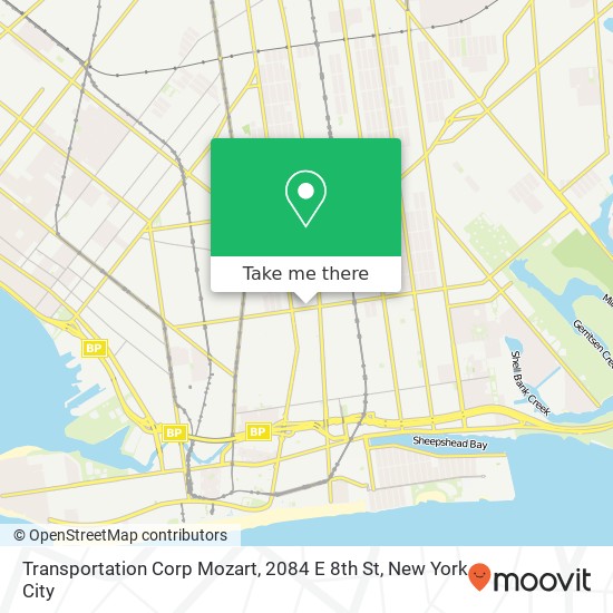 Mapa de Transportation Corp Mozart, 2084 E 8th St