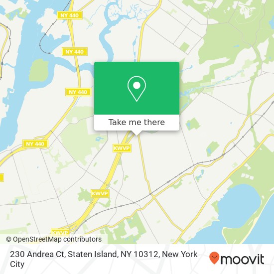 Mapa de 230 Andrea Ct, Staten Island, NY 10312