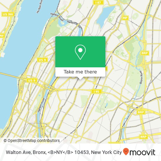 Walton Ave, Bronx, <B>NY< / B> 10453 map
