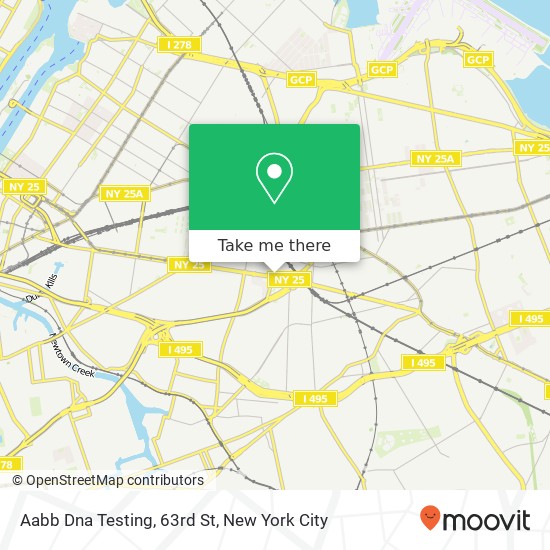 Aabb Dna Testing, 63rd St map