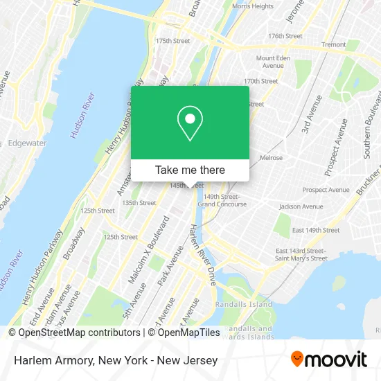 Harlem Armory map
