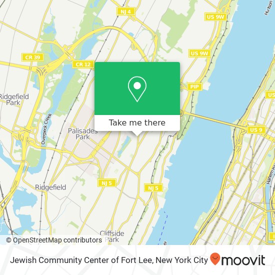 Jewish Community Center of Fort Lee map