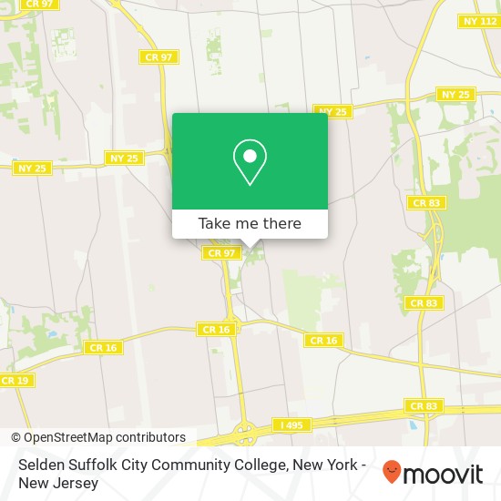 Mapa de Selden Suffolk City Community College