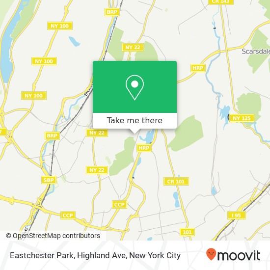 Eastchester Park, Highland Ave map