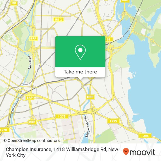 Champion Insurance, 1418 Williamsbridge Rd map