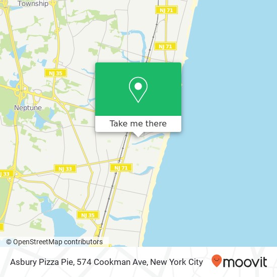 Mapa de Asbury Pizza Pie, 574 Cookman Ave