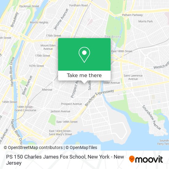 Mapa de PS 150 Charles James Fox School