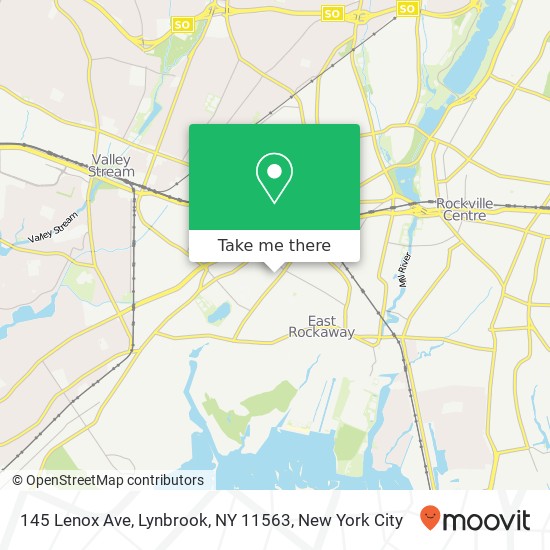 Mapa de 145 Lenox Ave, Lynbrook, NY 11563