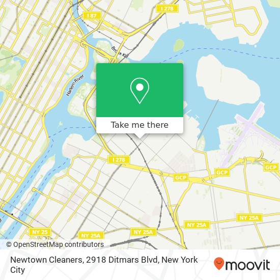 Mapa de Newtown Cleaners, 2918 Ditmars Blvd