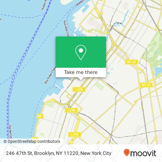 Mapa de 246 47th St, Brooklyn, NY 11220