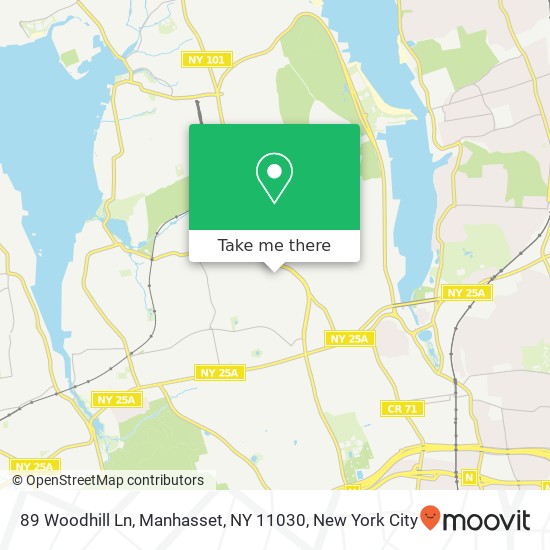 Mapa de 89 Woodhill Ln, Manhasset, NY 11030