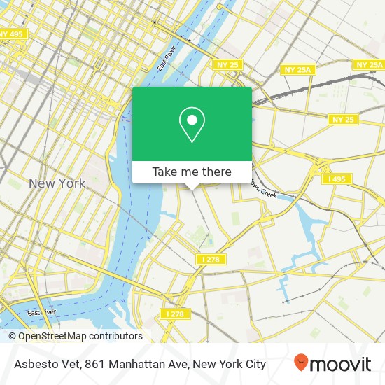 Asbesto Vet, 861 Manhattan Ave map