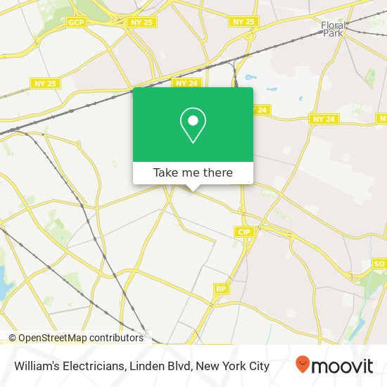 Mapa de William's Electricians, Linden Blvd