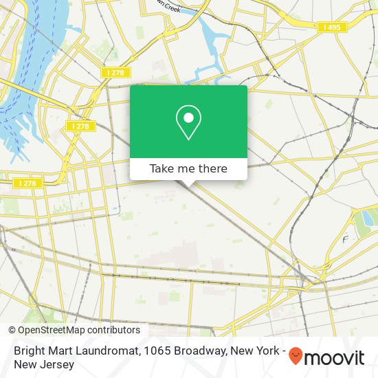 Bright Mart Laundromat, 1065 Broadway map