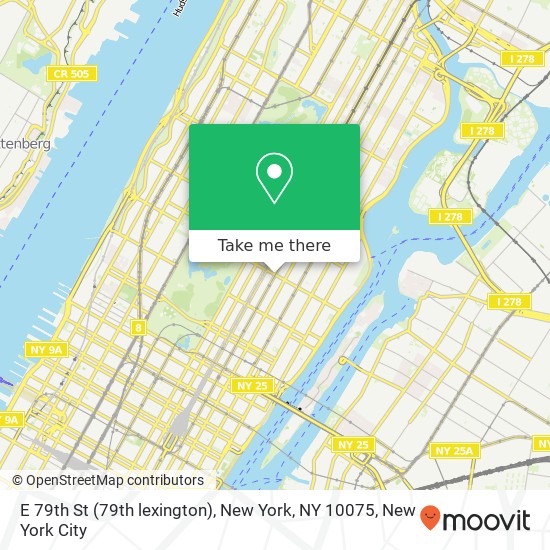 E 79th St (79th lexington), New York, NY 10075 map