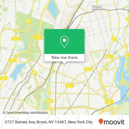 3727 Barnes Ave, Bronx, NY 10467 map