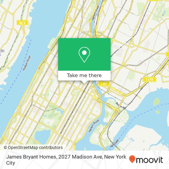 Mapa de James Bryant Homes, 2027 Madison Ave