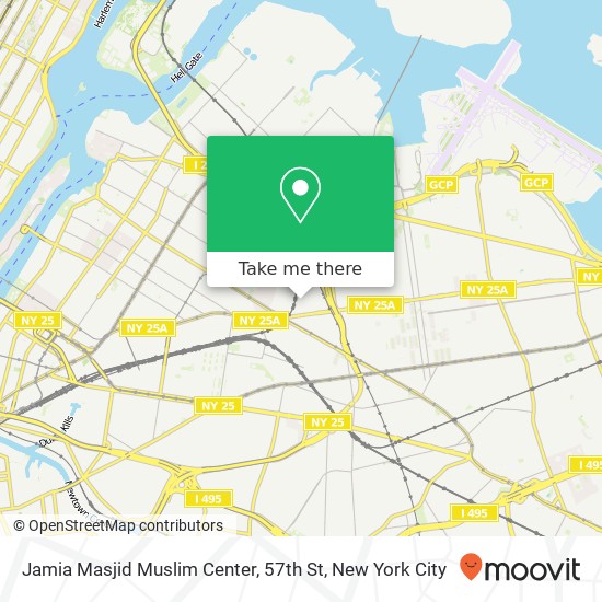 Mapa de Jamia Masjid Muslim Center, 57th St