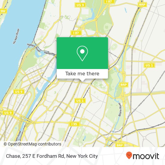 Mapa de Chase, 257 E Fordham Rd