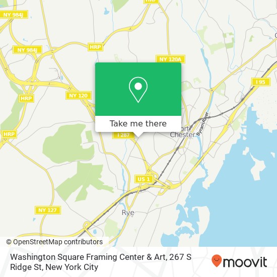 Mapa de Washington Square Framing Center & Art, 267 S Ridge St