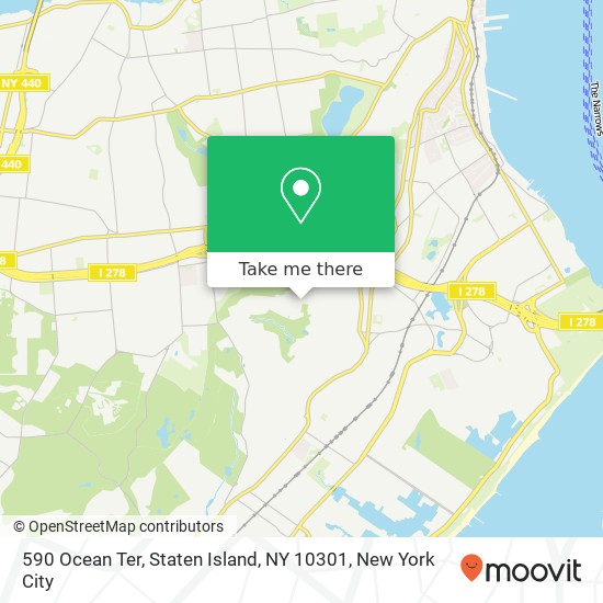 Mapa de 590 Ocean Ter, Staten Island, NY 10301