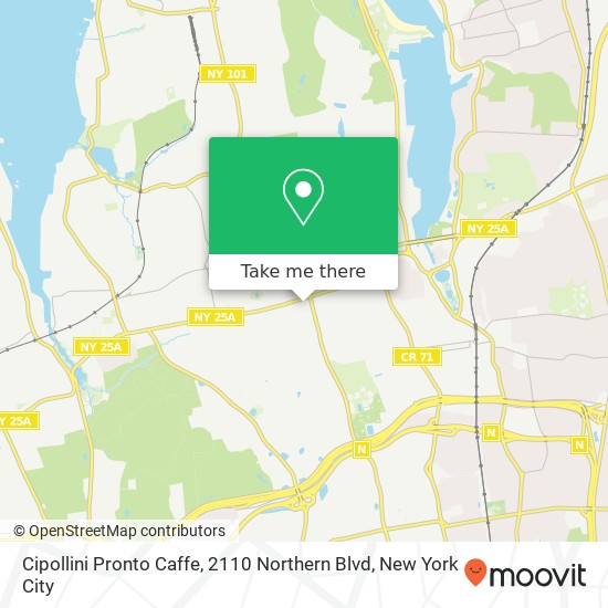 Mapa de Cipollini Pronto Caffe, 2110 Northern Blvd