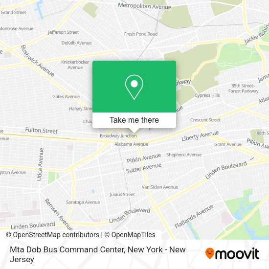 Mapa de Mta Dob Bus Command Center