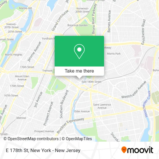 E 178th St map