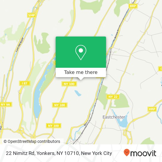 Mapa de 22 Nimitz Rd, Yonkers, NY 10710