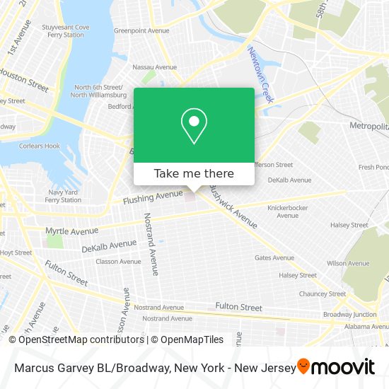 Marcus Garvey BL/Broadway map