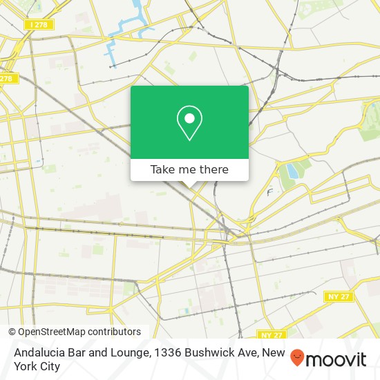 Andalucia Bar and Lounge, 1336 Bushwick Ave map