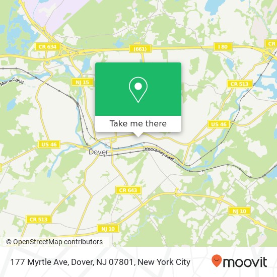 Mapa de 177 Myrtle Ave, Dover, NJ 07801