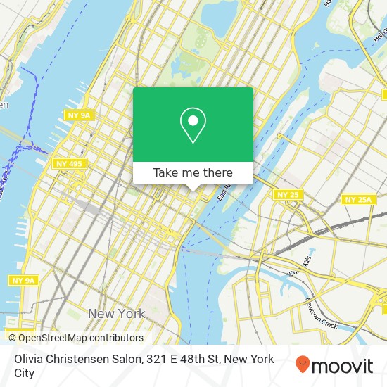 Olivia Christensen Salon, 321 E 48th St map