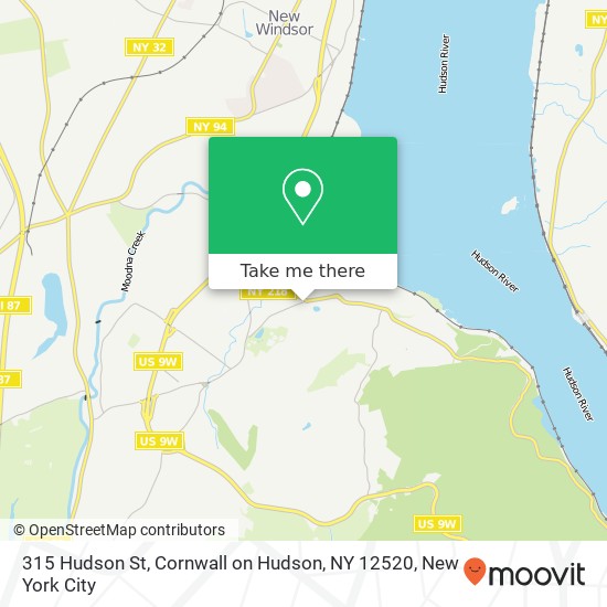 Mapa de 315 Hudson St, Cornwall on Hudson, NY 12520