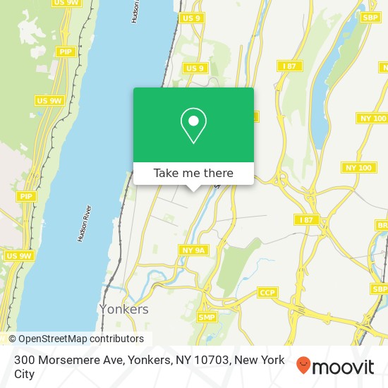 Mapa de 300 Morsemere Ave, Yonkers, NY 10703