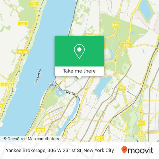 Yankee Brokerage, 306 W 231st St map