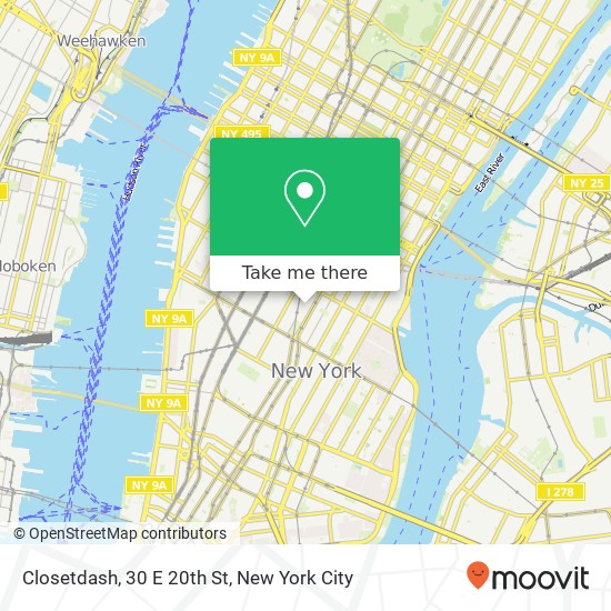 Closetdash, 30 E 20th St map