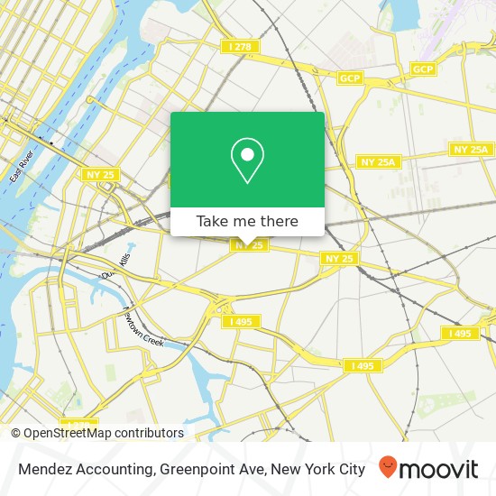 Mendez Accounting, Greenpoint Ave map