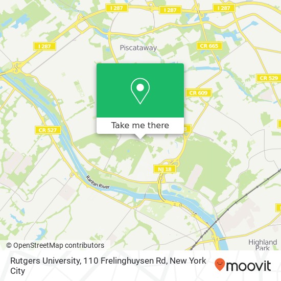 Rutgers University, 110 Frelinghuysen Rd map