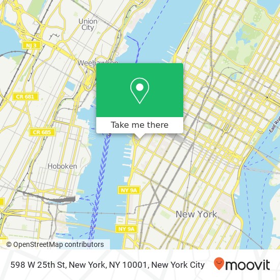 598 W 25th St, New York, NY 10001 map