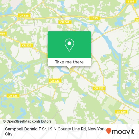 Mapa de Campbell Donald F Sr, 19 N County Line Rd